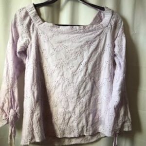 Lavender Off Shoulder Shirt